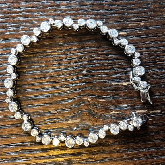 Lesa Michele CZ bubble style tennis bracelet 7.5 - Picture 6 of 14
